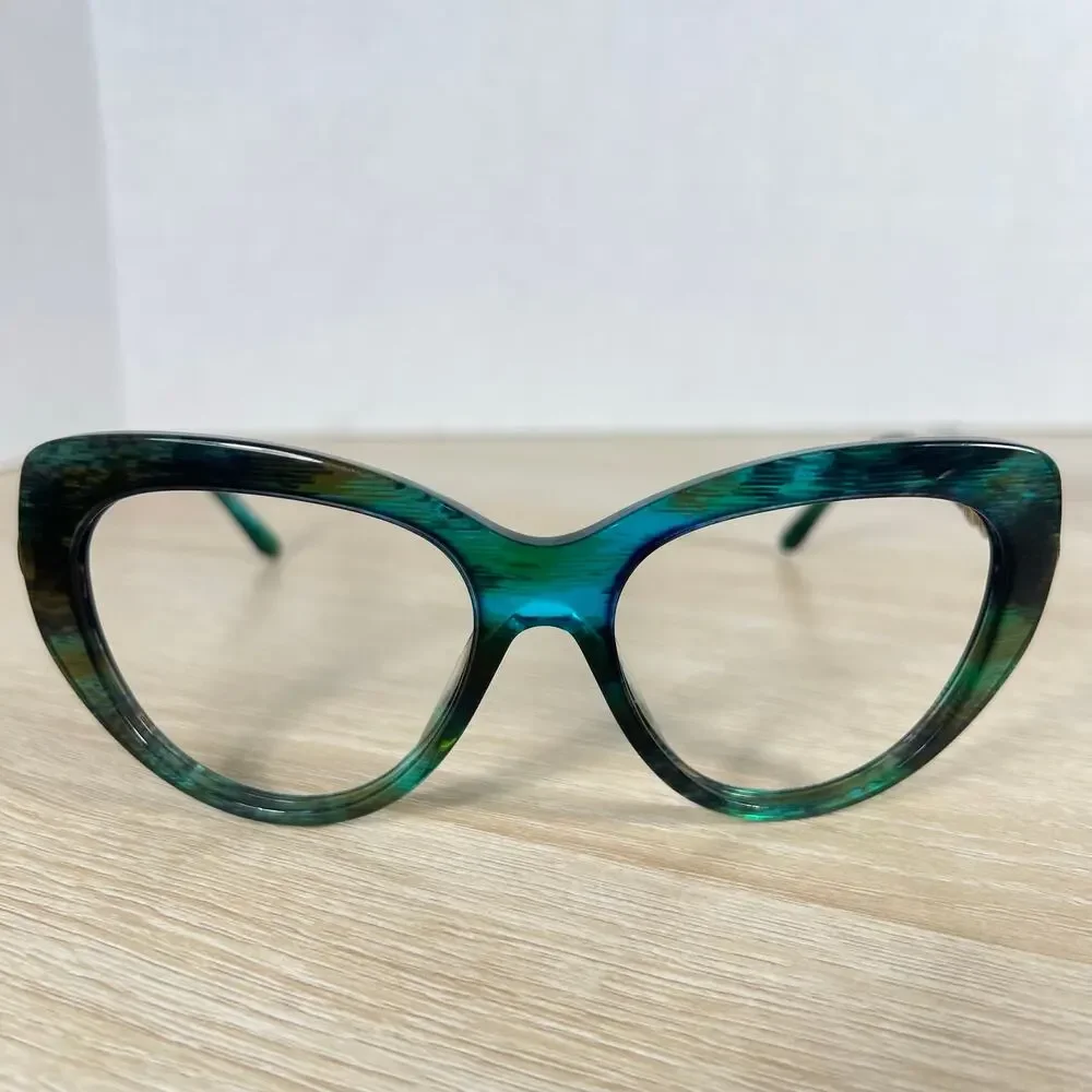 Bvlgari 8143-B 5340/8E Sunglasses Frames Only Blue Brown Multicolor 55-17-135